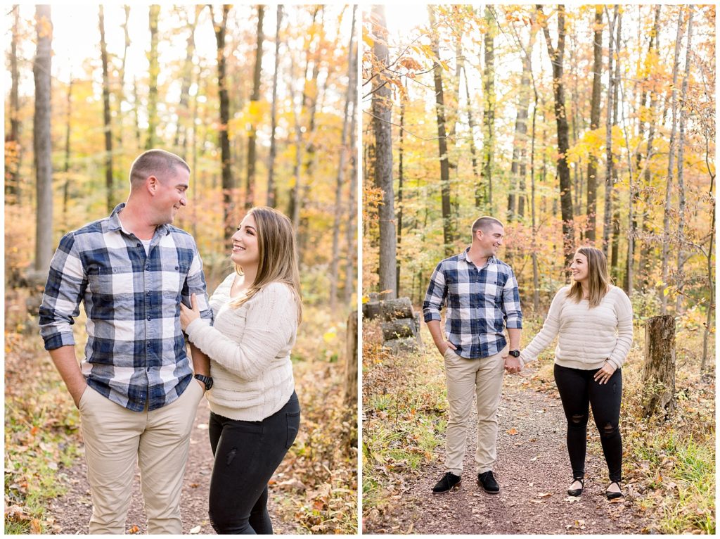 Bowman's Hill Wildflower Preserve Engagement Session | Lauren + Kyle | Bucks County PA Engagement Photographer | Kelly Pullman Photography | www.KellyPullmanPhotography.com