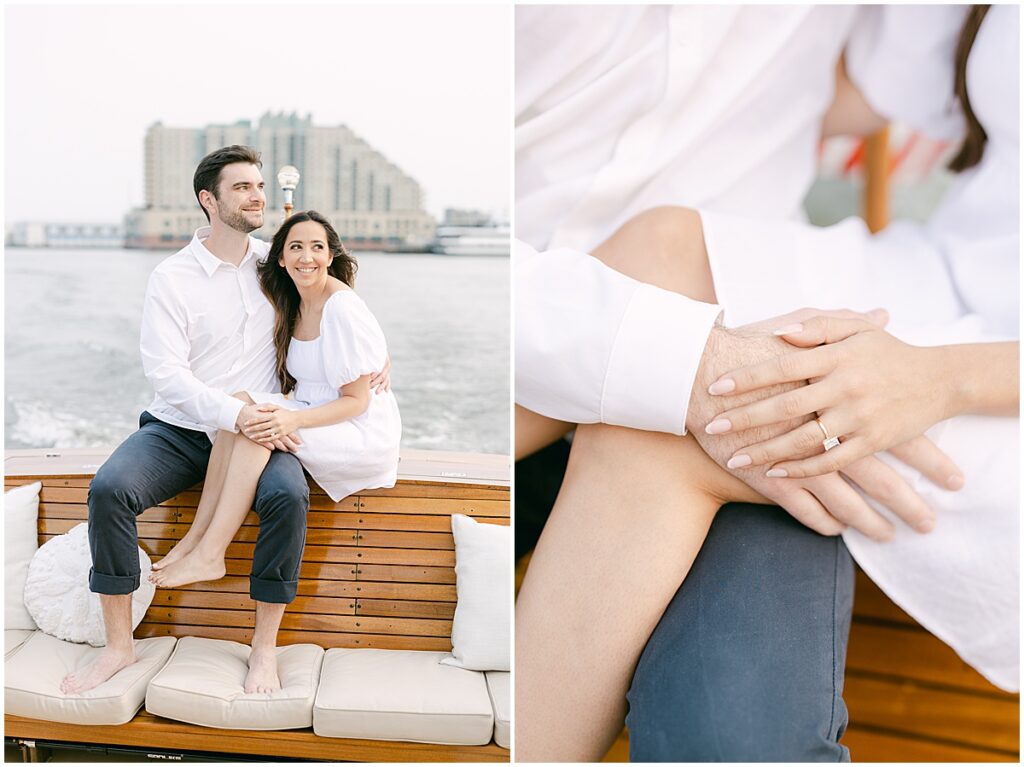 Engagement Session | Picnic Boat Sunset Cruise Engagement Photographer | Kelly Pullman Photography | www.KellyPullmanPhotography.com