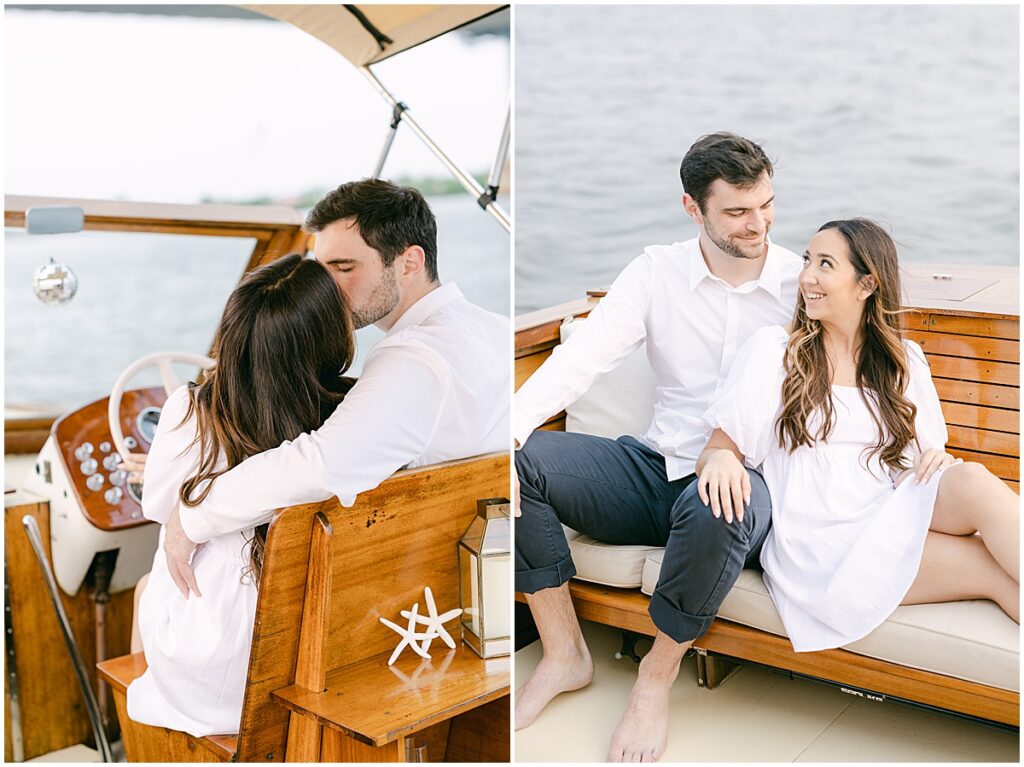 Engagement Session | Picnic Boat Sunset Cruise Engagement Photographer | Kelly Pullman Photography | www.KellyPullmanPhotography.com