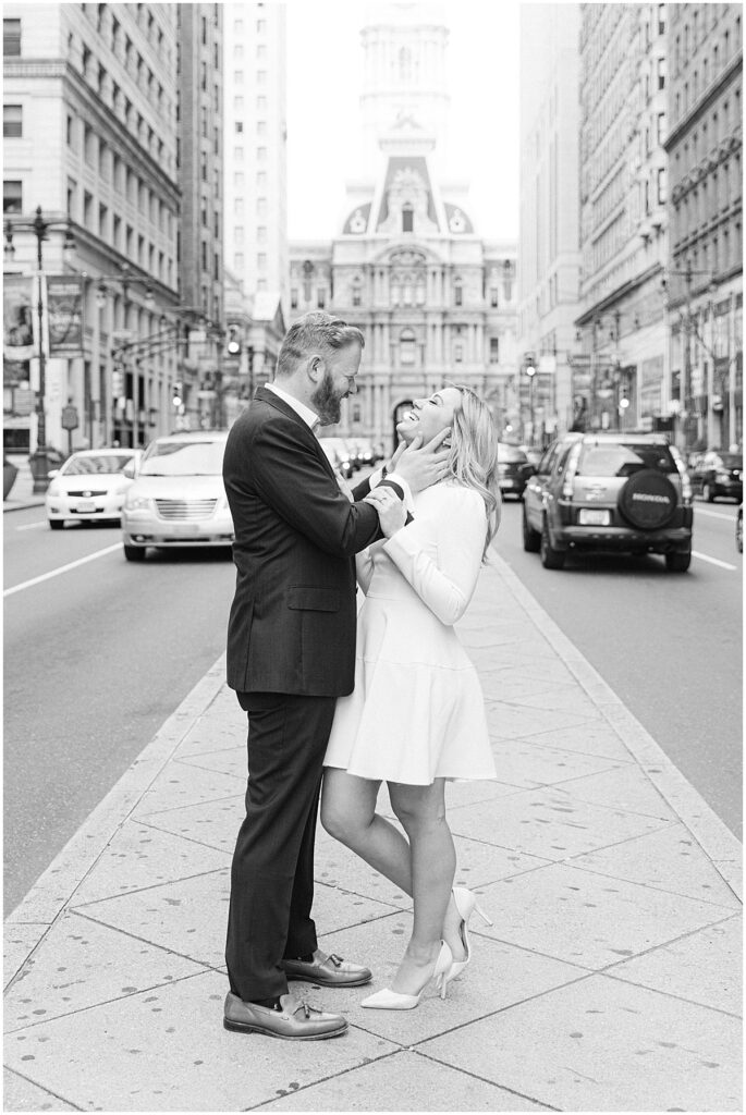 City Hall Engagement Session | Clara + Dan | Philadelphia Engagement Photographer | Kelly Pullman Photography | www.KellyPullmanPhotography.com